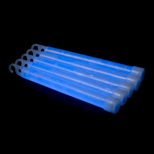 25 Bastoncini luminosi 6'' con cordino (Blu)