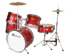 DiMavery JDS-305 Set di Batteria per Bambini (Rosso)