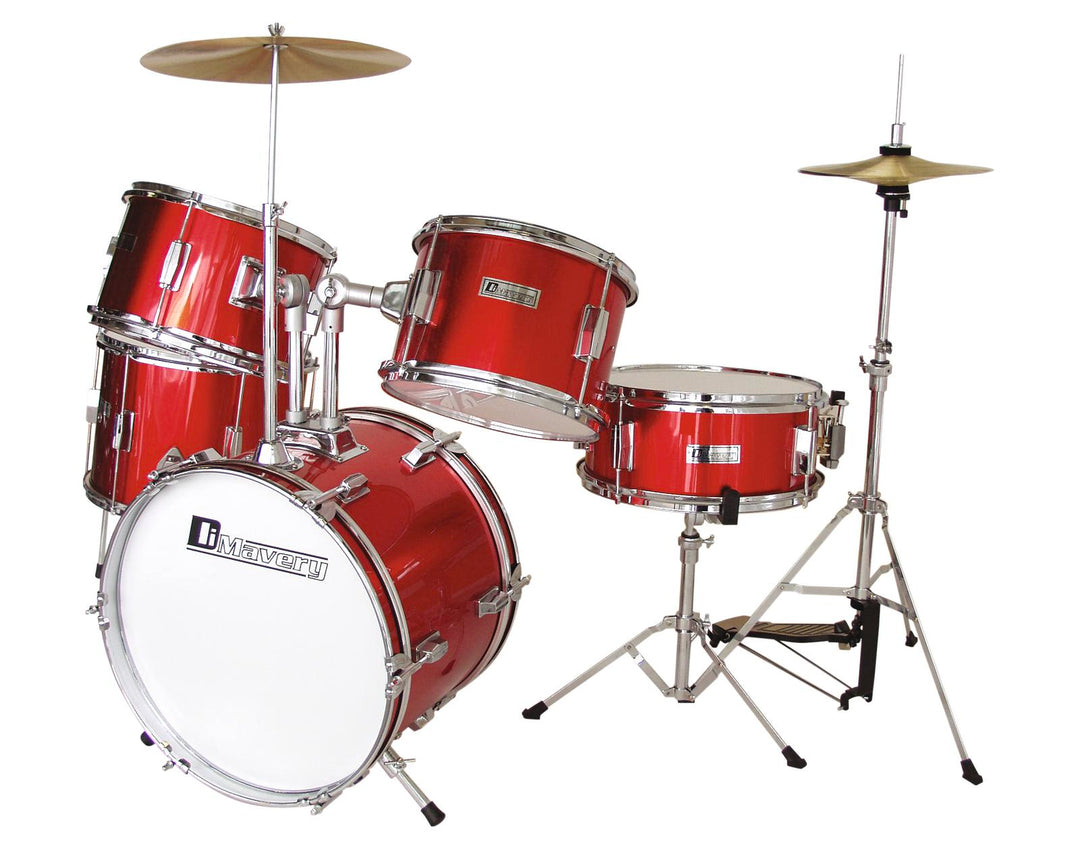DiMavery JDS-305 Set di Batteria per Bambini (Rosso)