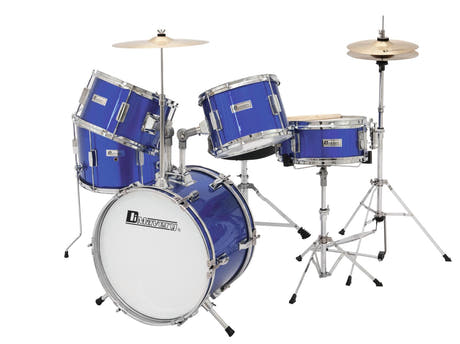 DiMavery JDS-305 Set di Batteria per Bambini (Blu)