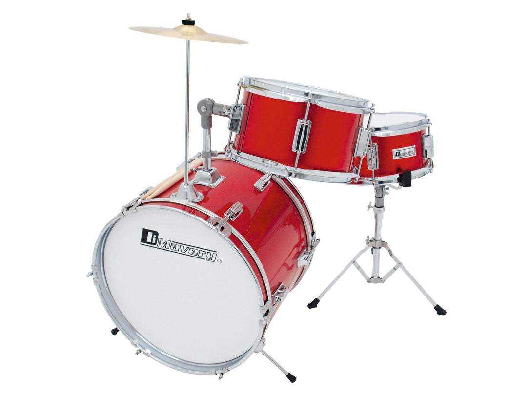 DiMavery JDS-203 Set di Batteria per Bambini (Rosso)