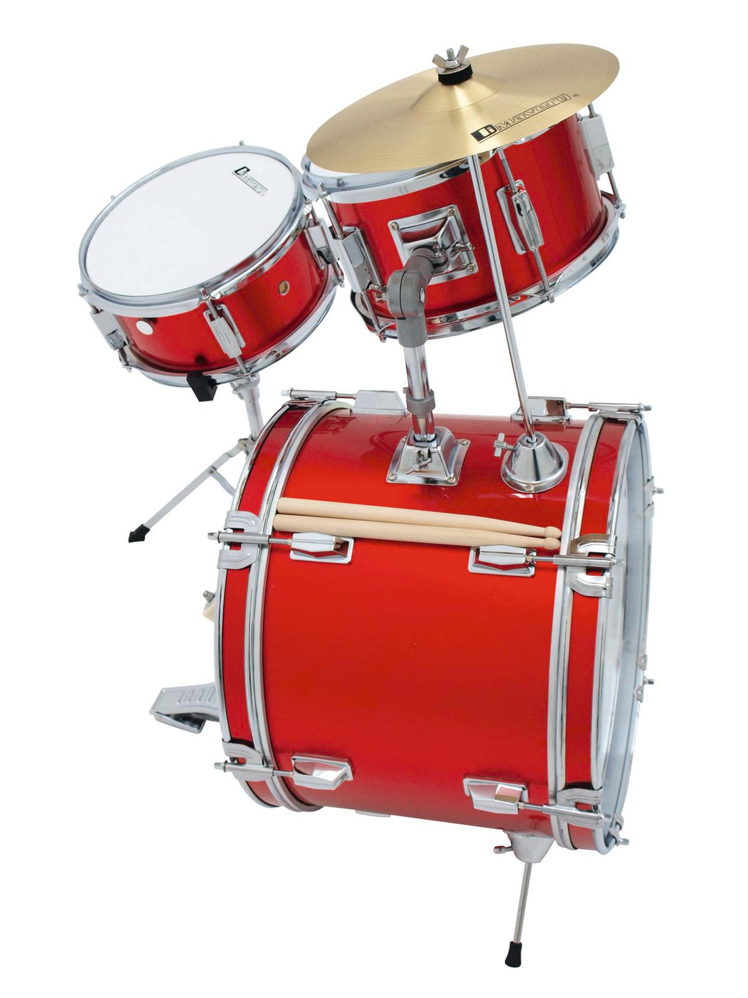 DiMavery JDS-203 Set di Batteria per Bambini (Rosso)