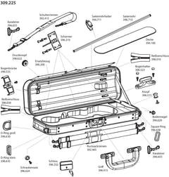 GEWA Zaino assemblaggio Form custodia sagomata per violino/viola - 2 cinghie da zaino