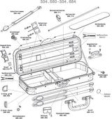 GEWA serratura con chiusura per custodie per violini con rivestimento avvitato