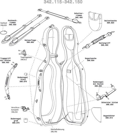 GEWA Violoncello case Idea Original Carbon 2.9 - Complete lock