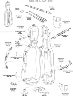 GEWA Violoncello case Idea Original Carbon 2.9 - Complete lock