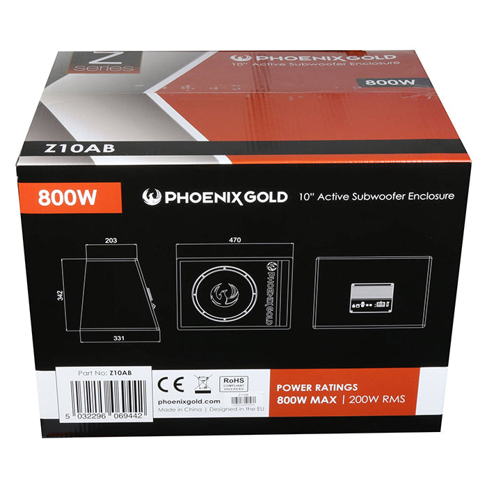 Phoenix Gold Sub attivo 10" con cavi e telecomando