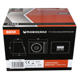 Phoenix Gold Sub attivo 10" con cavi e telecomando