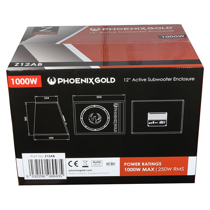Phoenix Gold Sub attivo 12" con cavi e telecomando