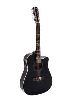 DiMavery DR-612 Chitarra Western 12 corde (Nero)