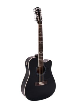 DiMavery DR-612 Chitarra Western 12 corde (Nero)