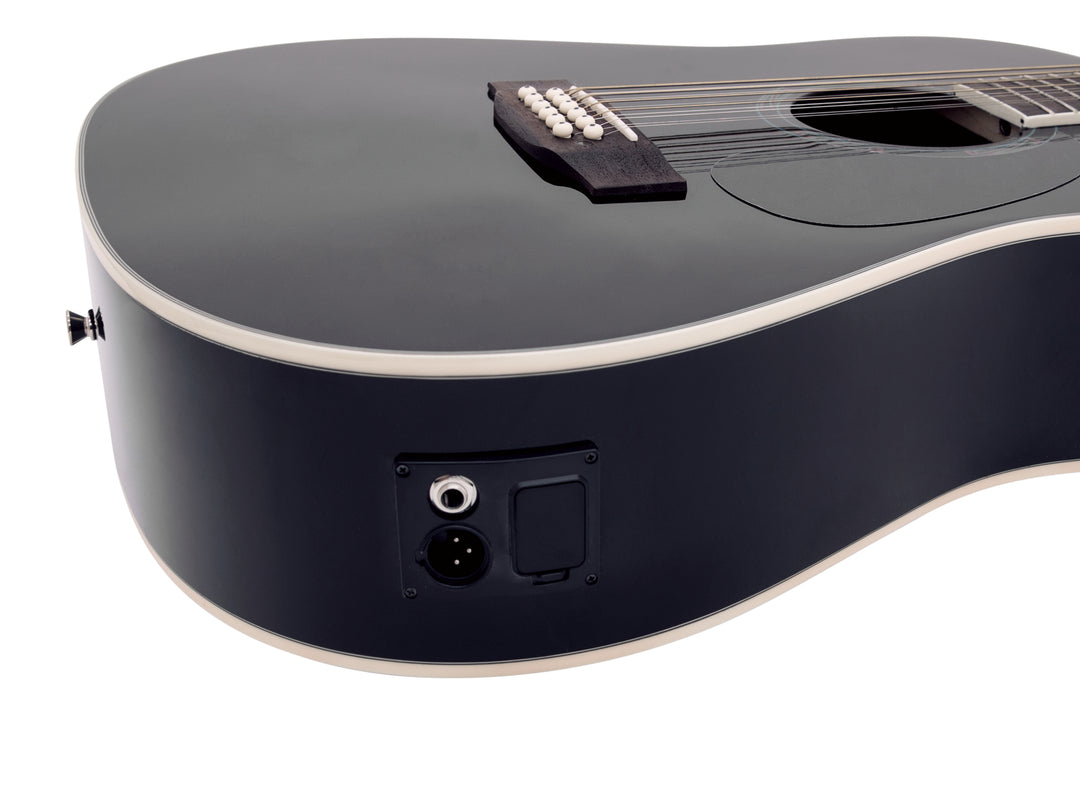 DiMavery DR-612 Chitarra Western 12 corde (Nero)