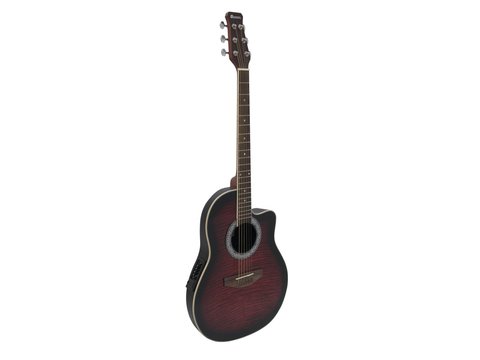 DiMavery RB-300 Roundback Guitar - Red