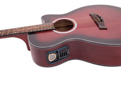 DiMavery AW-400 Western Guitar - Redburst