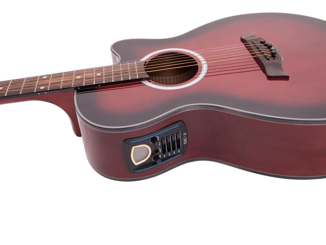 DiMavery AW-400 Western Guitar - Redburst