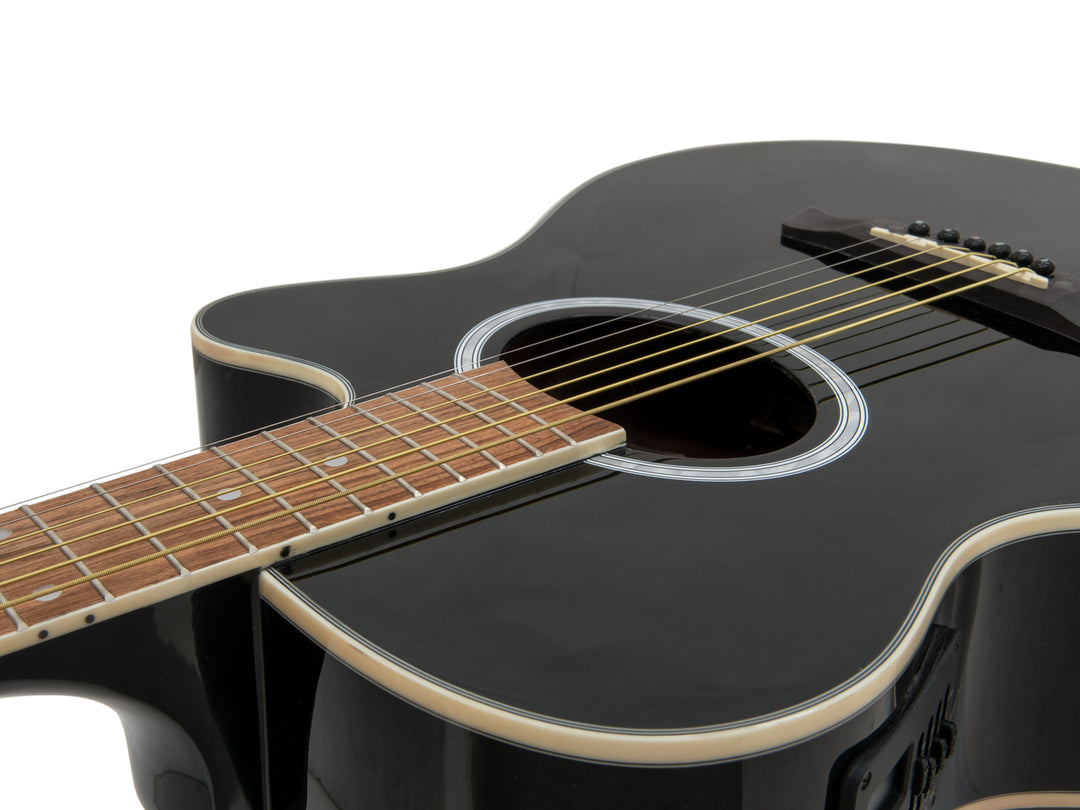 DiMavery AW-400 Chitarra Western (Nero)