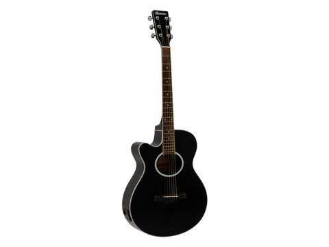 DiMavery AW-400 Chitarra Western LH (Nero)