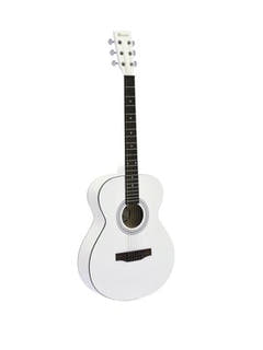 DiMavery AW-303 Chitarra Western (Bianco)