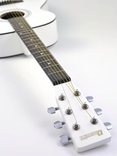 DiMavery AW-303 Chitarra Western (Bianco)