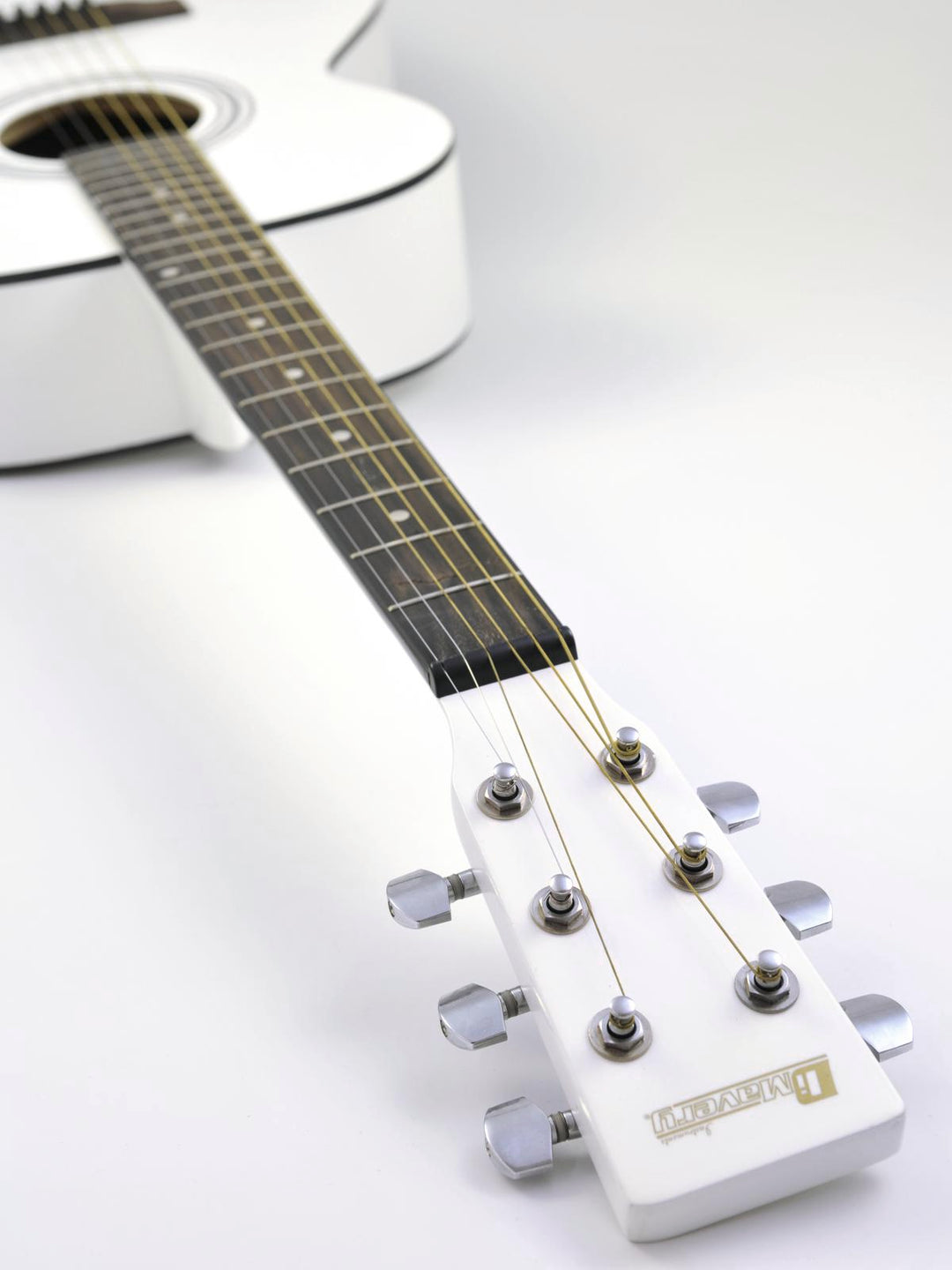 DiMavery AW-303 Chitarra Western (Bianco)