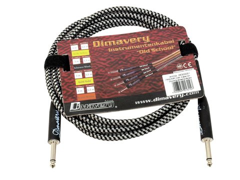DiMavery Cavo strumento, 3m, Nero/Argento
