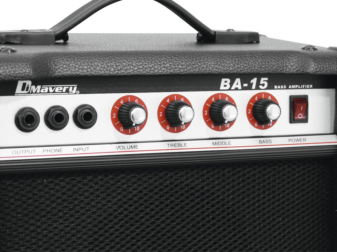 DiMavery BA-15 Amplificatore per Basso 15W Nero