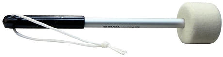 GEWA battente per tamburo da parata con testa in feltro bianco 70 mm