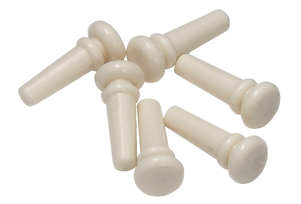 GEWA bottone terminale in PVC bianco sporco per chitarre, 6 pezzi