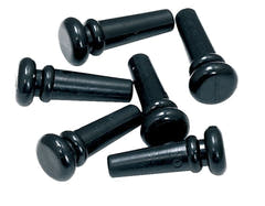 GEWA bottone terminale in PVC nero per chitarre, 6 pz.