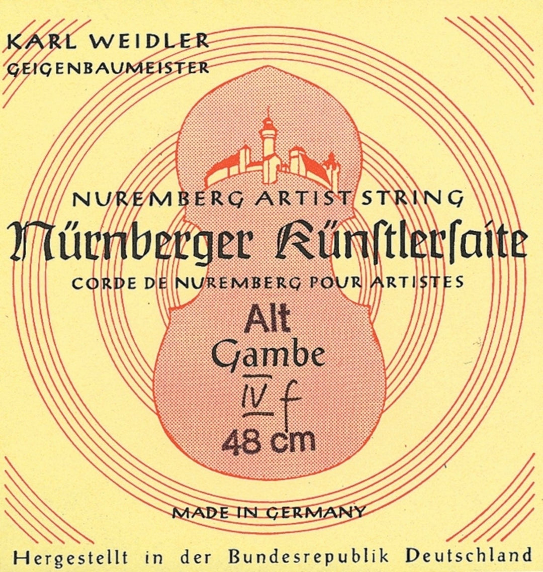 Nürnberger Corde per viola da gamba Kuenstler anima in corda. Avvolgimento in acciaio cromato - D'