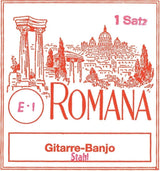 set di corde Romana per banjo-chitarra, 6 corde, ad anello