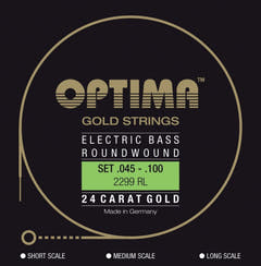 Corde per E-Bass Optima Gold Strings Round Wound long scale - Set 4-string reg-light (2299L)