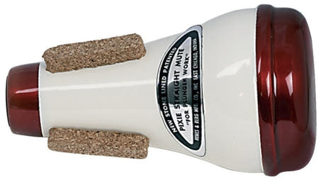 Sordina straight Humes & Berg Pixie 163 per trombone, rossa e bianca