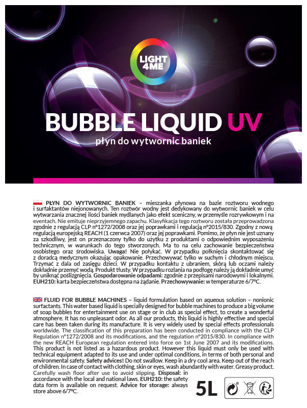 Light4Me Liquido per bolle effetto UV 5L