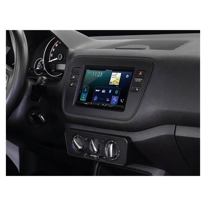 Cornice 2-DIN per Mii, Citigo e Up (Nero)