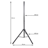 Højttalerstativ (120-160cm, 50 kg)
