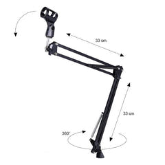 Supporto da tavolo per microfono DNA C5 con braccio