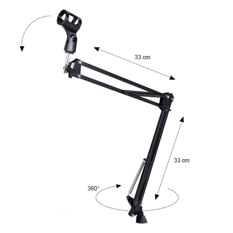 Supporto da tavolo per microfono DNA C5 con braccio