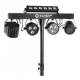 LIGHT4ME T-BAR LASER STROBE LED PAR DERBY UV IR multieffetto