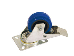 ROADINGER Rotella girevole 80mm blu con freno