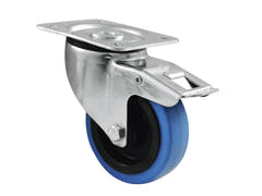 ROADINGER Rotella girevole 100mm BLUE WHEEL con freno