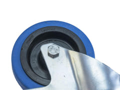 ROADINGER Rotella girevole 100mm BLUE WHEEL con freno