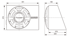 Pioneer TS-WX300A Subwoofer Attivo con Amplificatore Classe D Integrato
