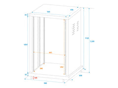 ROADINGER Rack in acciaio SR-19, 24U