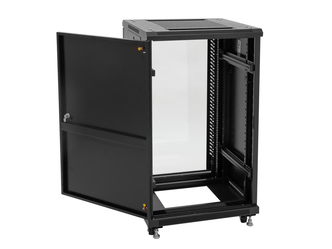 ROADINGER SSC-16 Armadio in acciaio con porta in vetro 16U