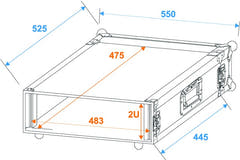 Roadinger Amplifier Rack Pro 2 Unit 45cm