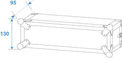 ROADINGER Rack per amplificatore PR-1, 2U, profondo 47cm