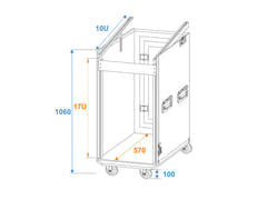 Roadinger Combo Case Pro 17U con Ruote