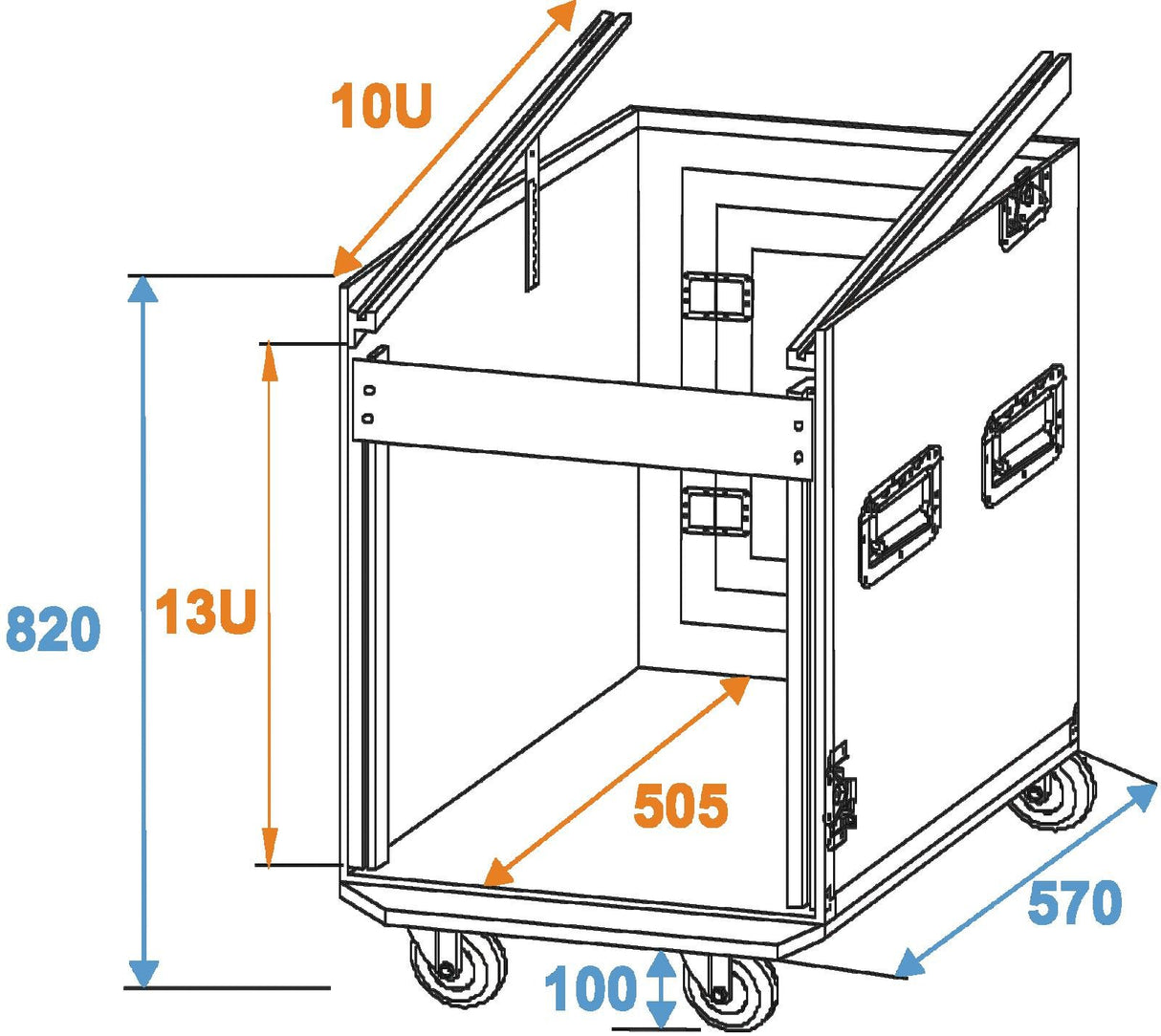 Roadinger Combi Rack with wheels