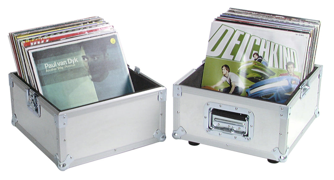 ROADINGER Record Case PRO ALU 50/50, liscia, 100LPs
